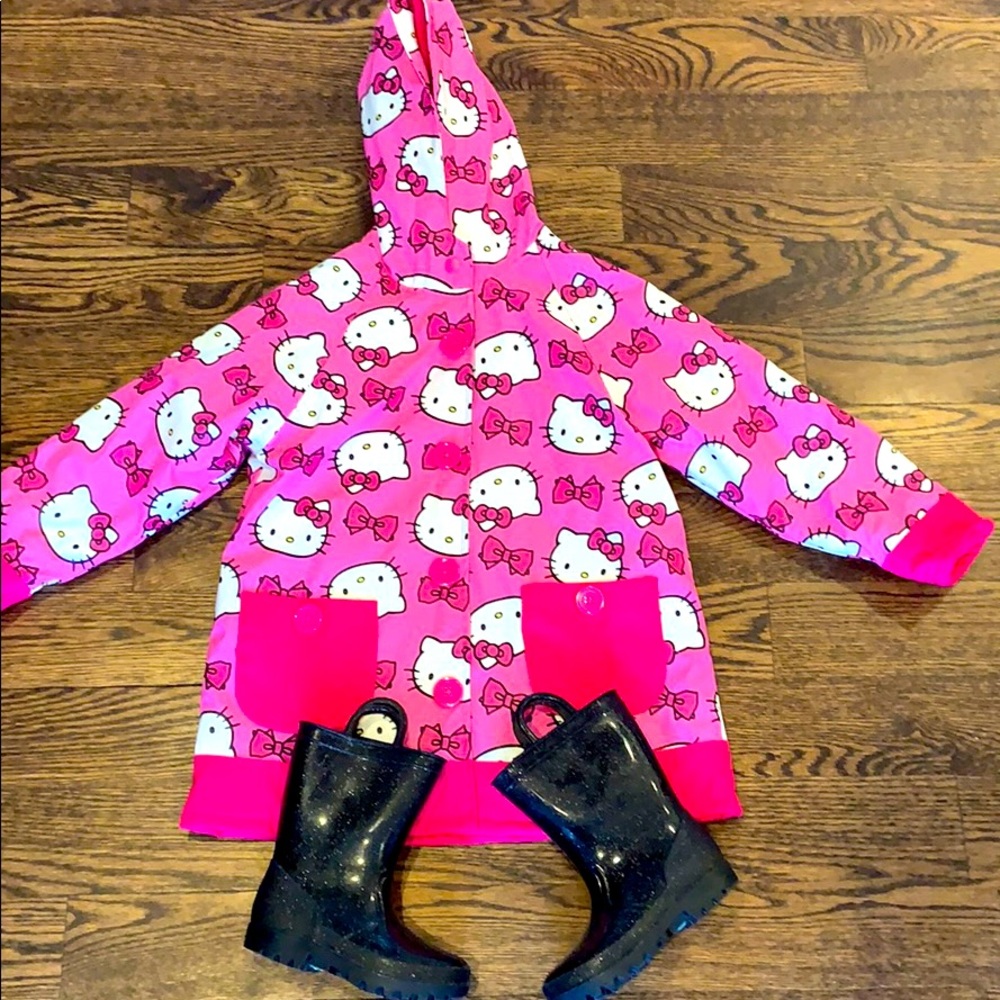 Girls rain coat/rain boot